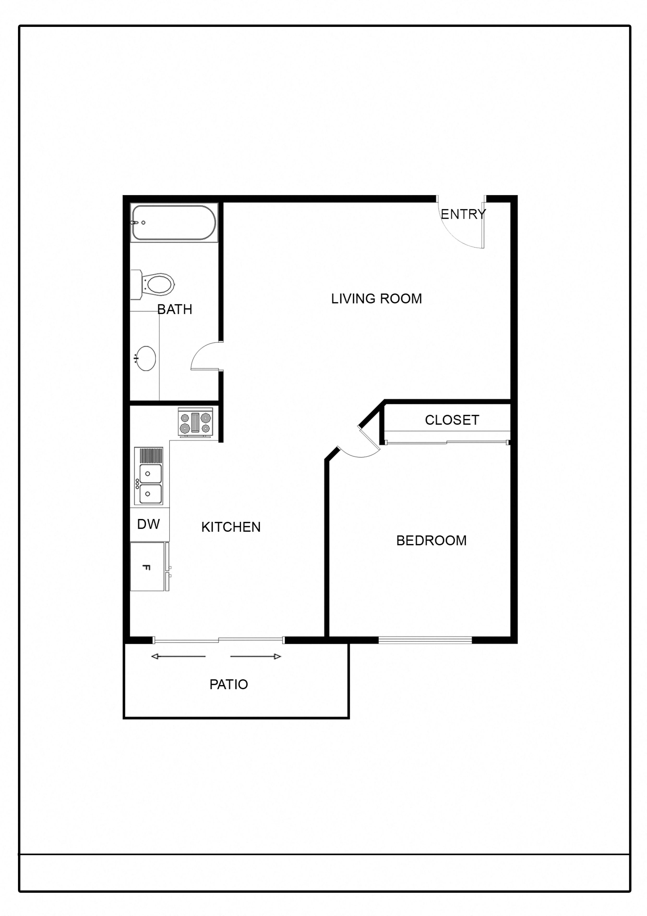 1 Bed _ 1 Bath – 550 sq 1 Bed _ 1 Bath – 550 sq
